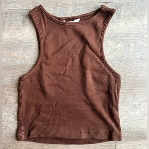 Glassons Cropped Ribbed Tank Top